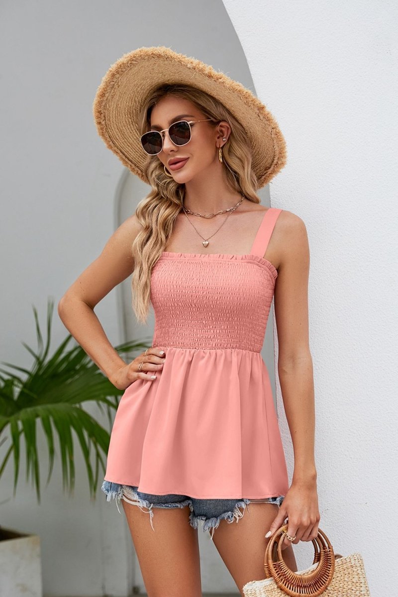 Babydoll Smocked Tank Top - Perfect for Summer #Firefly Lane Boutique1