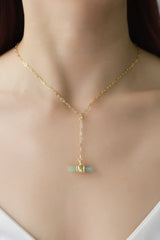 Gold Plated Drop Bar Pendant Necklace #Firefly Lane Boutique1