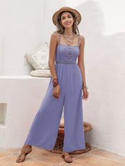 One Piece Jumpsuit with Spaghetti Straps and Wide Leg #Firefly Lane Boutique1