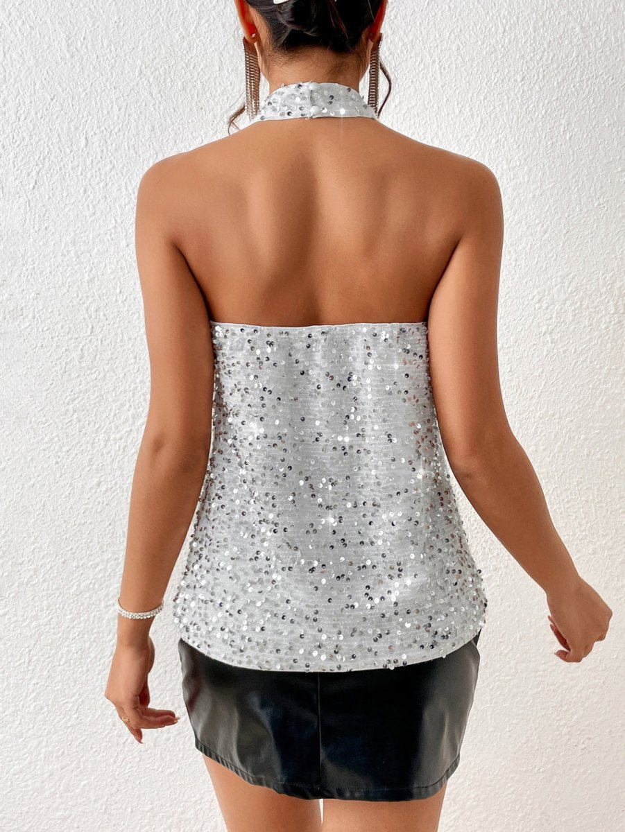 Sequin Halter Top - Perfect Club Wear #Firefly Lane Boutique1