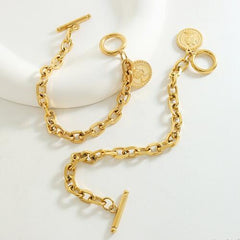 18K Gold Coin Bracelet for Women #Firefly Lane Boutique1