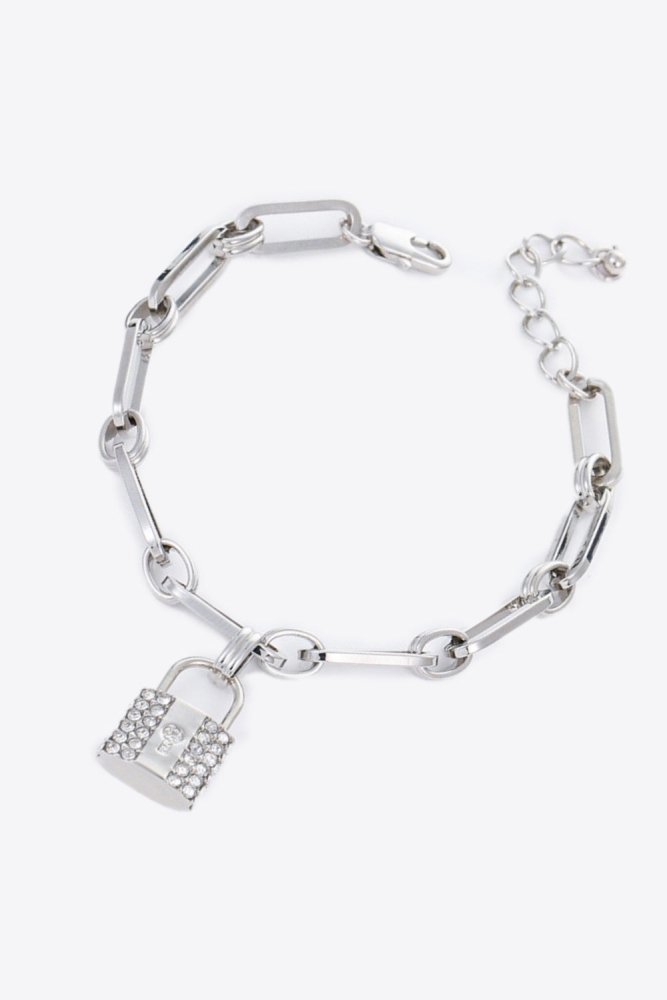 Charming Silver Lock Bracelet #Firefly Lane Boutique1