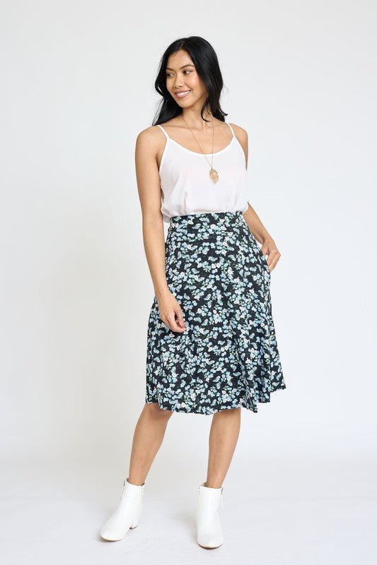 Secrete Garden Floral Midi Skirt #Firefly Lane Boutique1