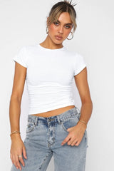 Simple and Chic Crewneck Short Sleeve Tee #Firefly Lane Boutique1