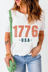 1776 T-Shirt with Short Sleeves - Summer Casual #Firefly Lane Boutique1