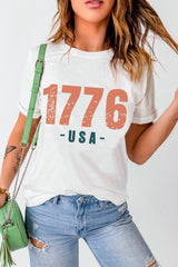 1776 T-Shirt with Short Sleeves - Summer Casual #Firefly Lane Boutique1