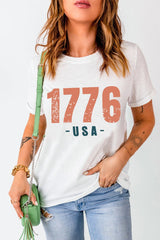 1776 T-Shirt with Short Sleeves - Summer Casual #Firefly Lane Boutique1