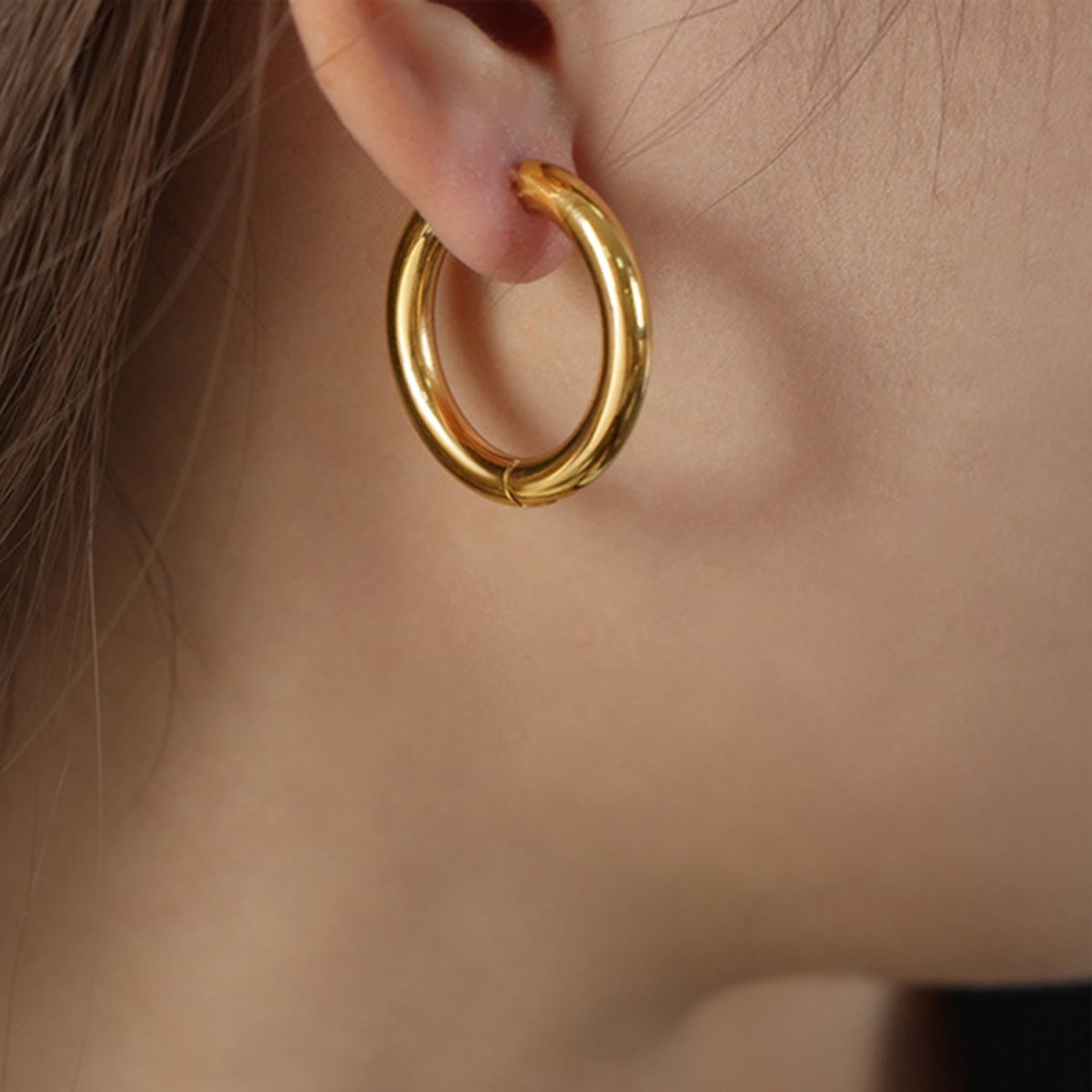 18k Gold Huggie Earrings for Women #Firefly Lane Boutique1