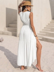 Breezy Summer Sleeveless White Maxi Dress #Firefly Lane Boutique1