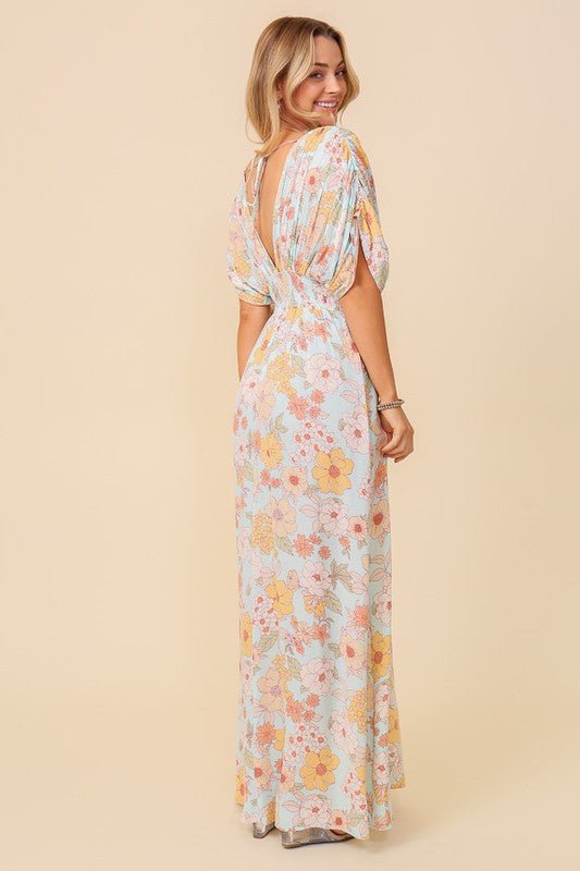 Brunch Date Floral Print Long Summer Dresses #Firefly Lane Boutique1