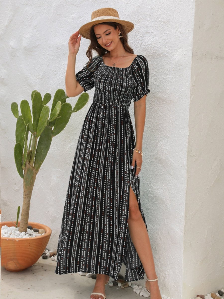 Capturing Time Short Sleeve Maxi Dresses Summer #Firefly Lane Boutique1