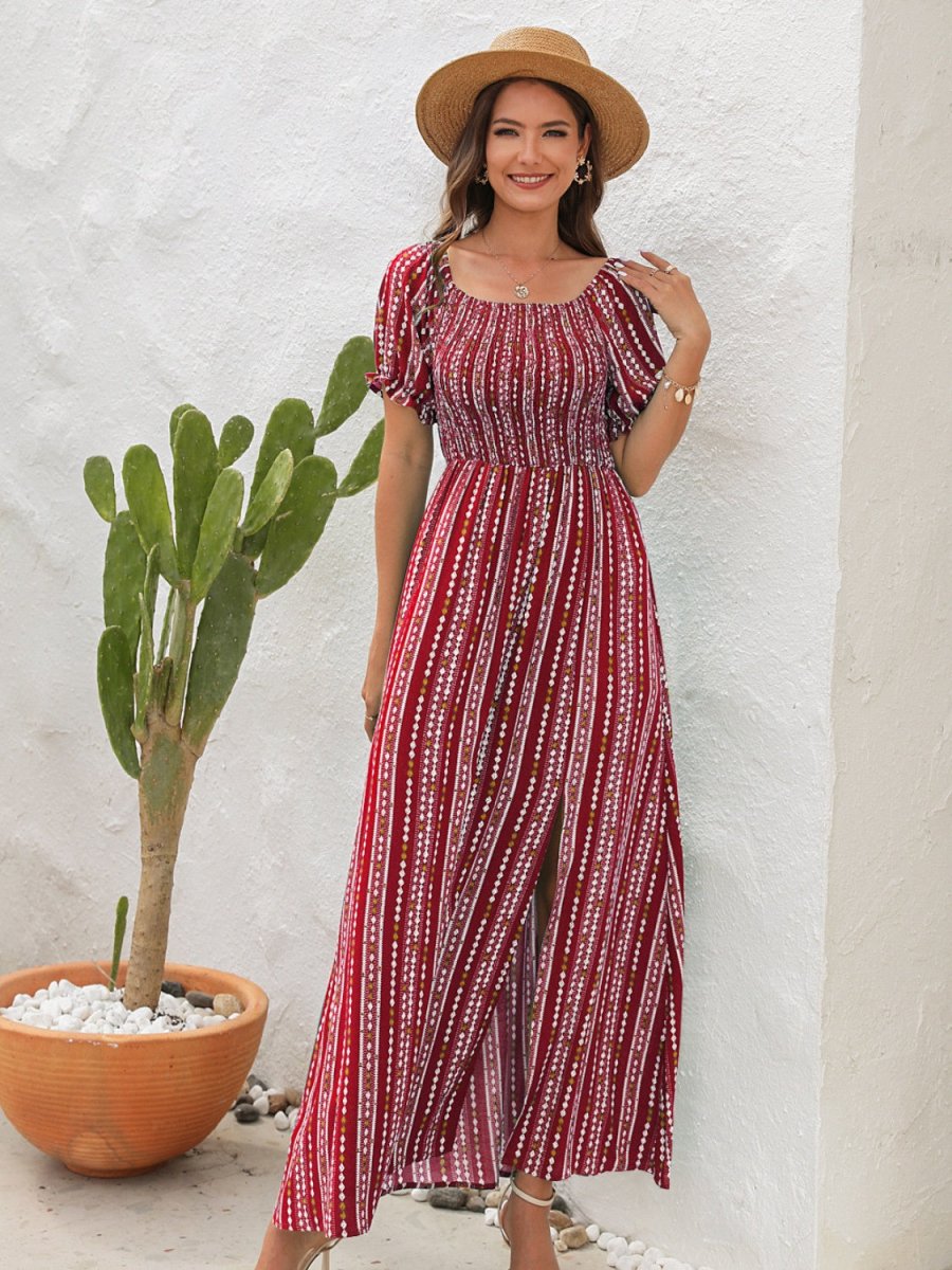 Capturing Time Short Sleeve Maxi Dresses Summer #Firefly Lane Boutique1
