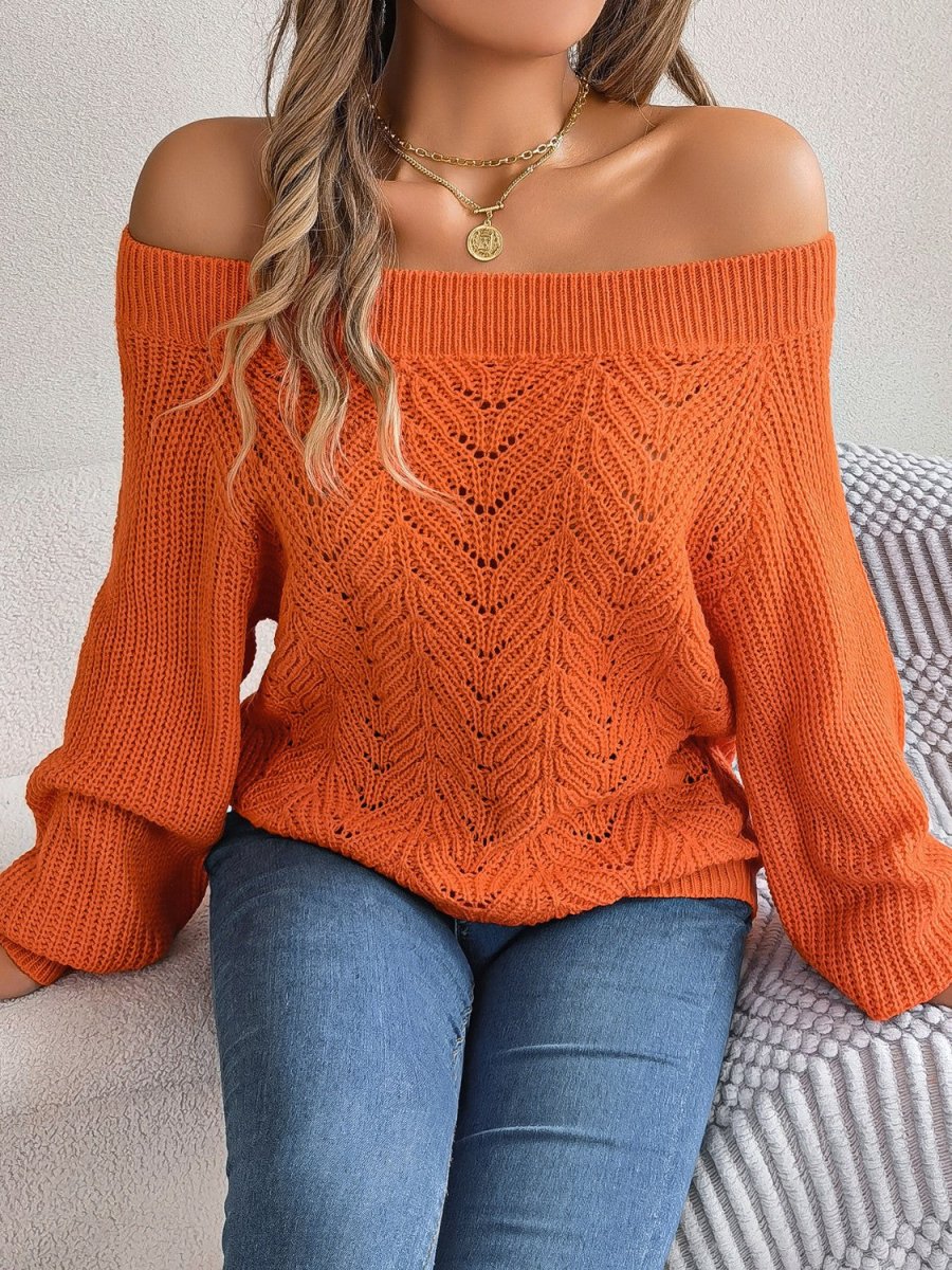 Charming Off Shoulder Sweater #Firefly Lane Boutique1