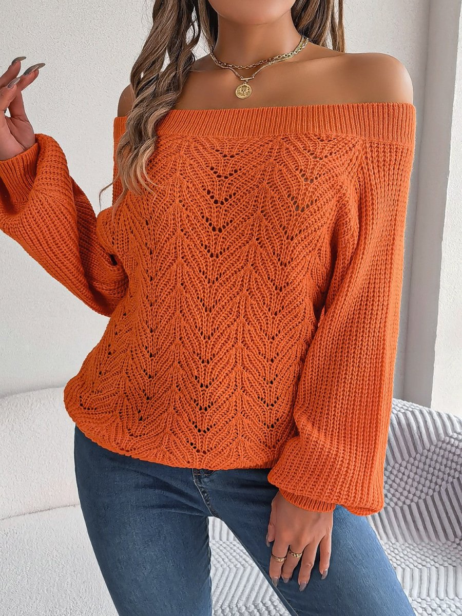 Charming Off Shoulder Sweater #Firefly Lane Boutique1