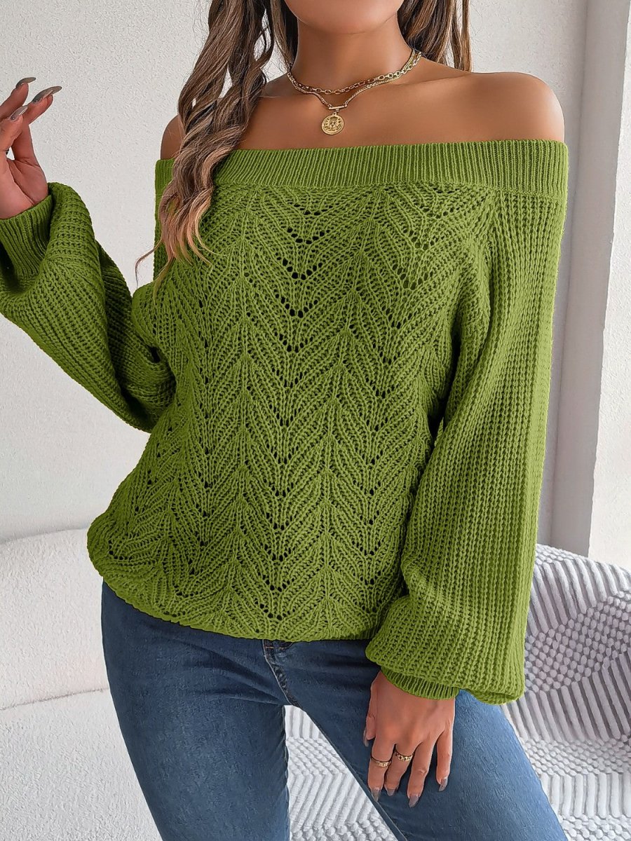 Charming Off Shoulder Sweater #Firefly Lane Boutique1