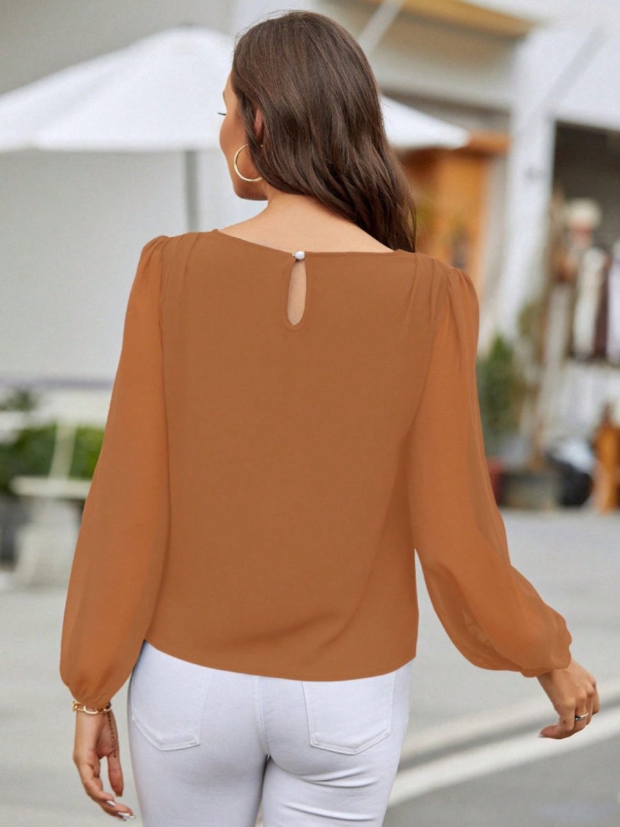 Classic Charm Long Balloon Sleeve Blouses #Firefly Lane Boutique1