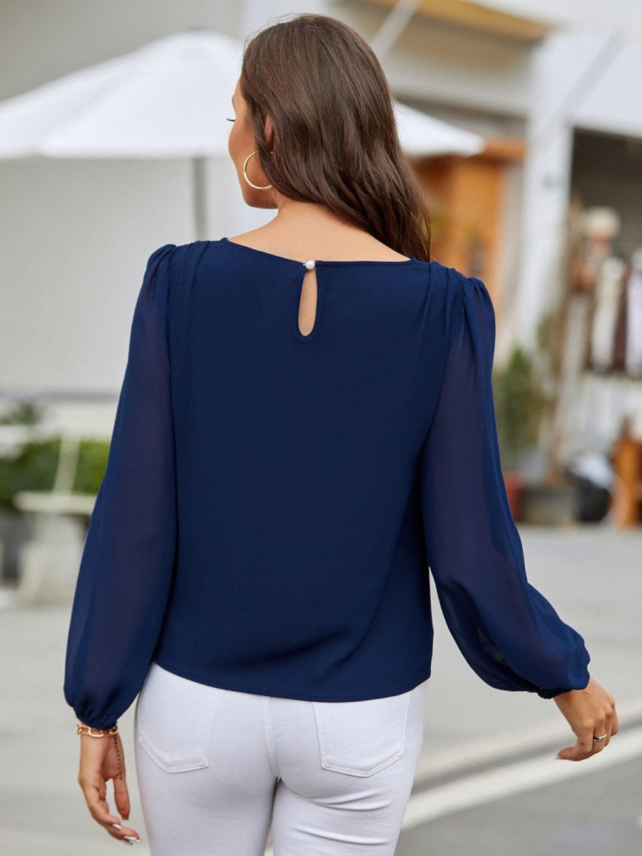 Classic Charm Long Balloon Sleeve Blouses #Firefly Lane Boutique1