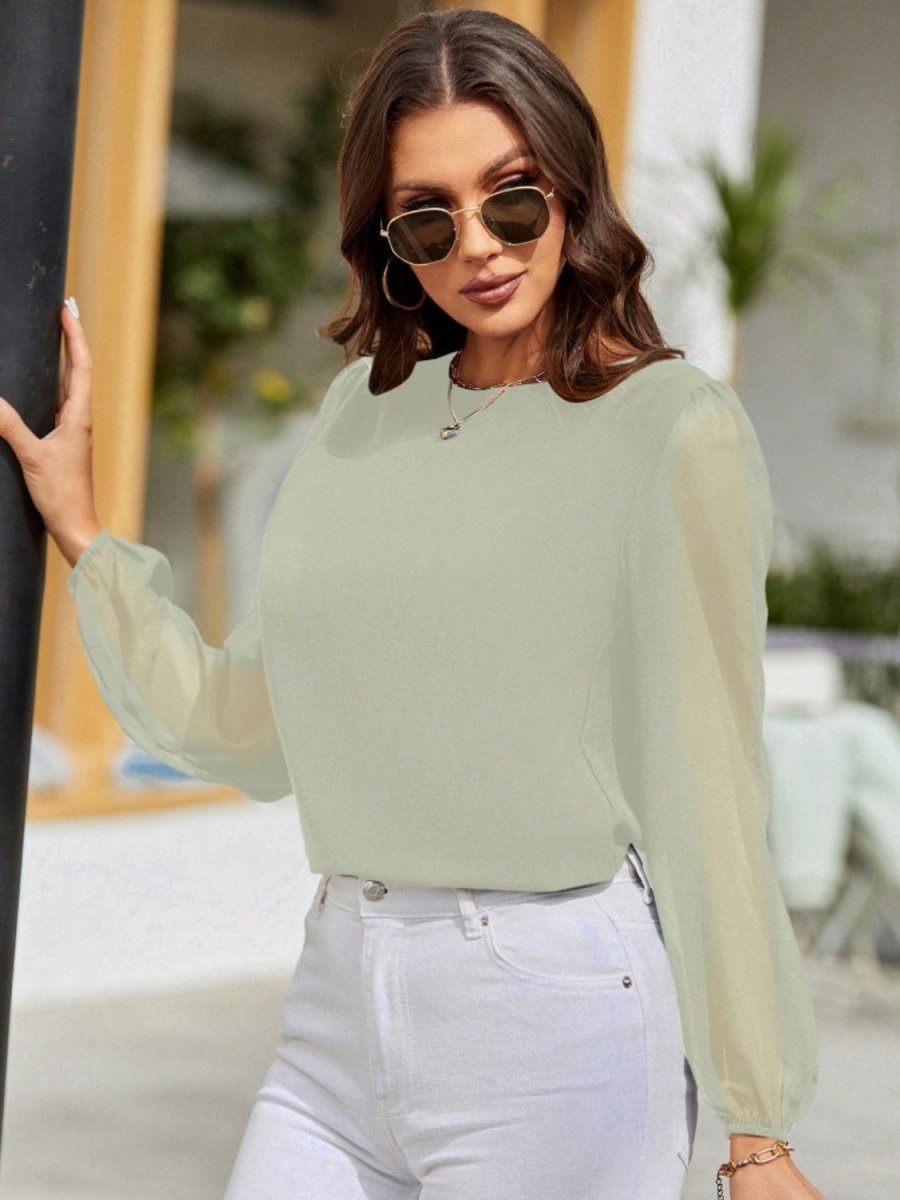 Classic Charm Long Balloon Sleeve Blouses #Firefly Lane Boutique1