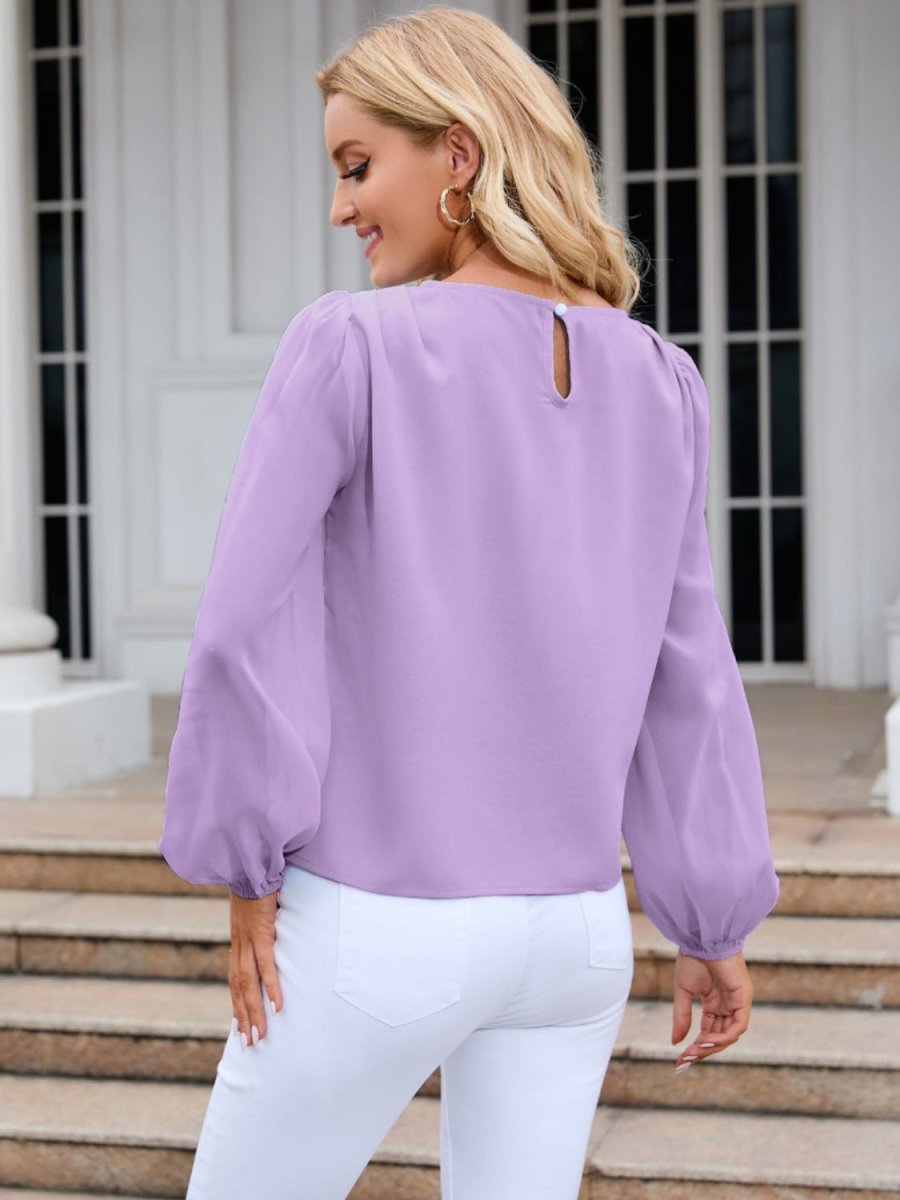 Classic Charm Long Balloon Sleeve Blouses #Firefly Lane Boutique1