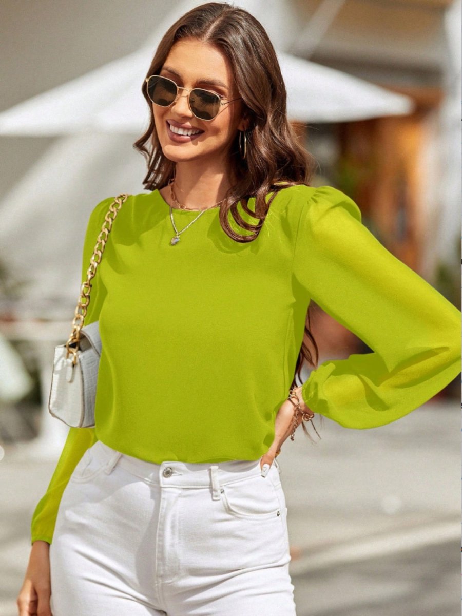 Classic Charm Long Balloon Sleeve Blouses #Firefly Lane Boutique1