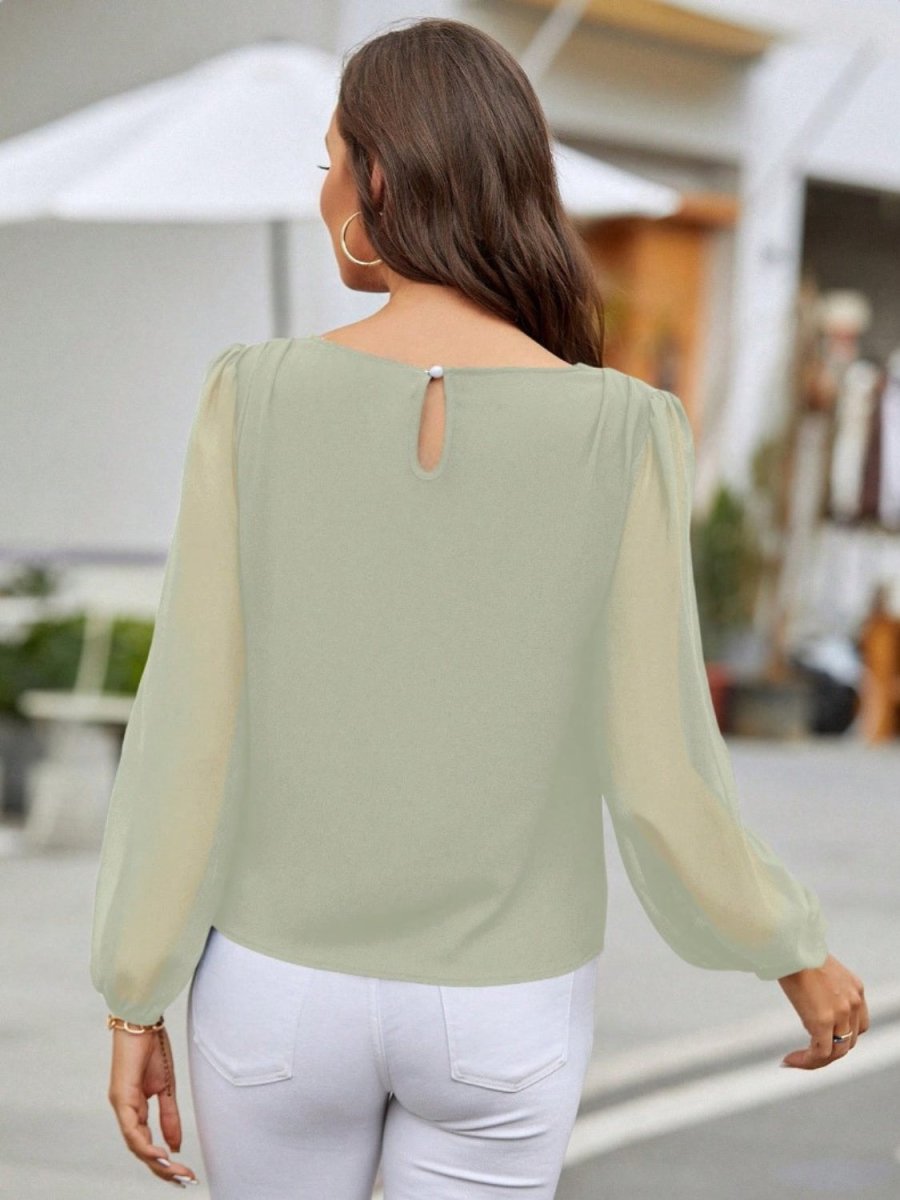 Classic Charm Long Balloon Sleeve Blouses #Firefly Lane Boutique1