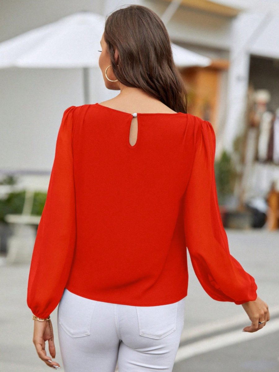 Classic Charm Long Balloon Sleeve Blouses #Firefly Lane Boutique1