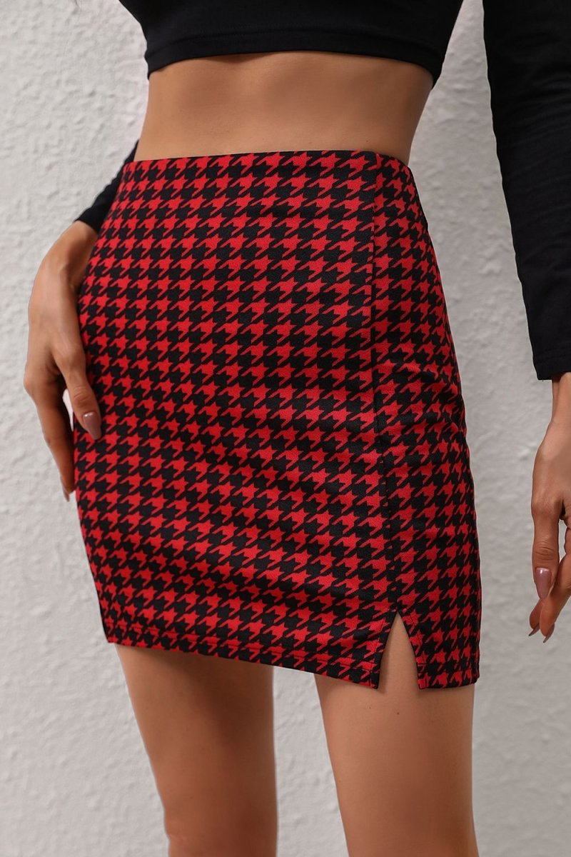 Crimson Red Plaid Mini Skirt #Firefly Lane Boutique1