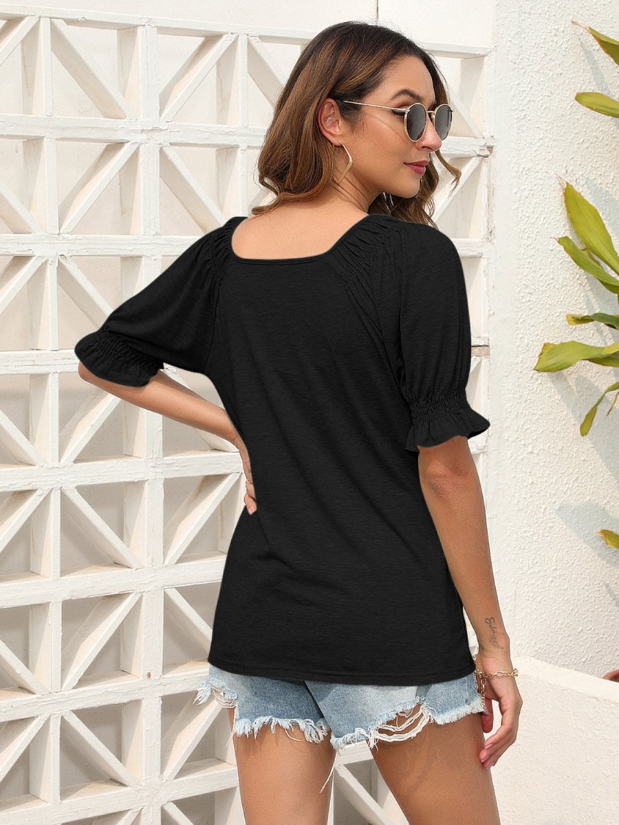 Cute Off Shoulder Tops with Short Sleeves #Firefly Lane Boutique1
