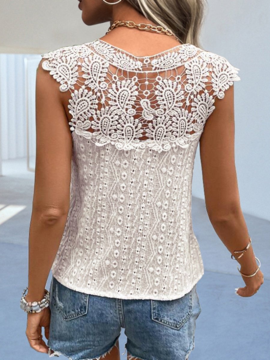 Detailed Lace Tops For Women with Short Sleeves #Firefly Lane Boutique1