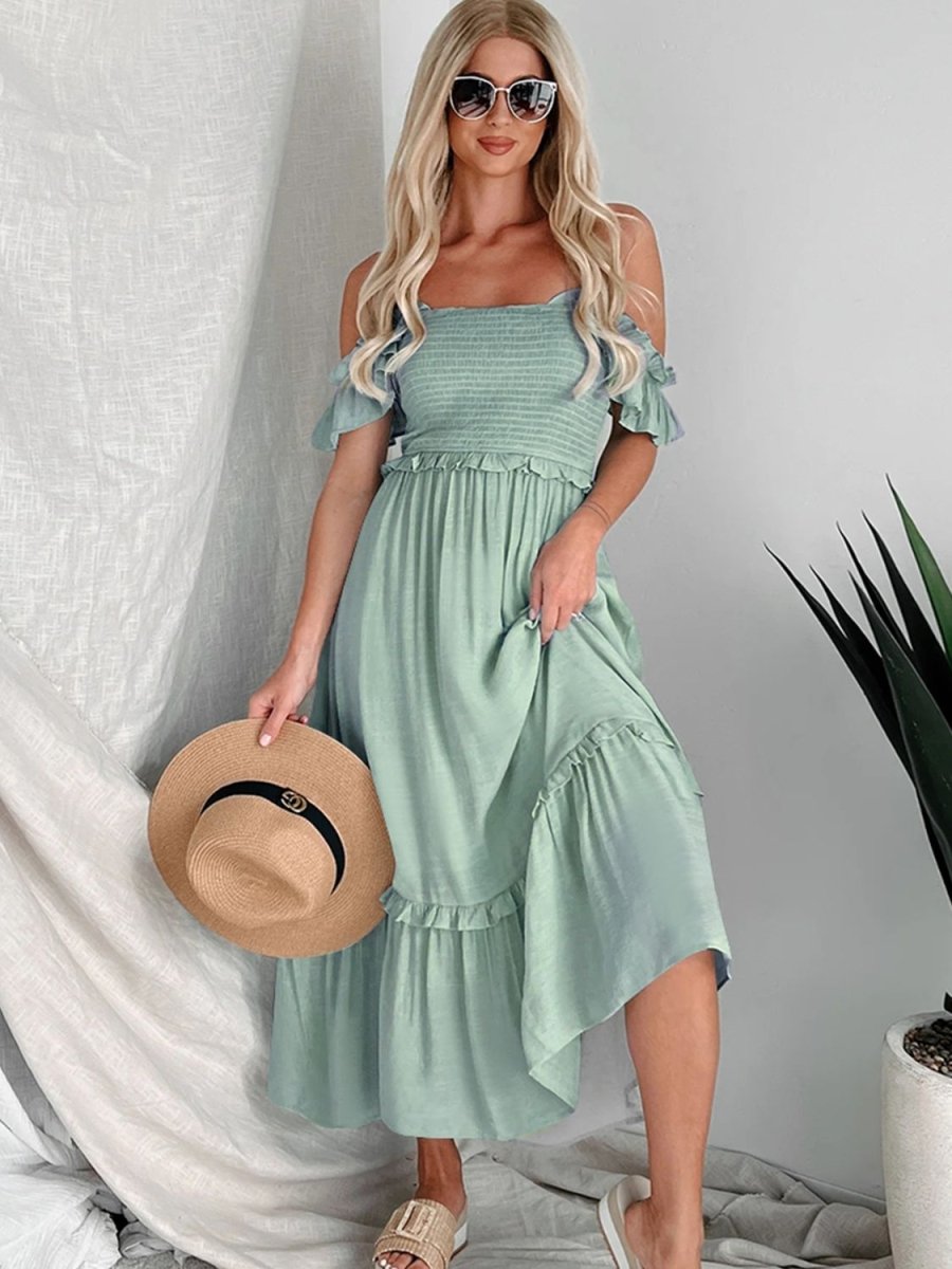 Elegant Green Maxi Dress for Stunning Summer Style #Firefly Lane Boutique1