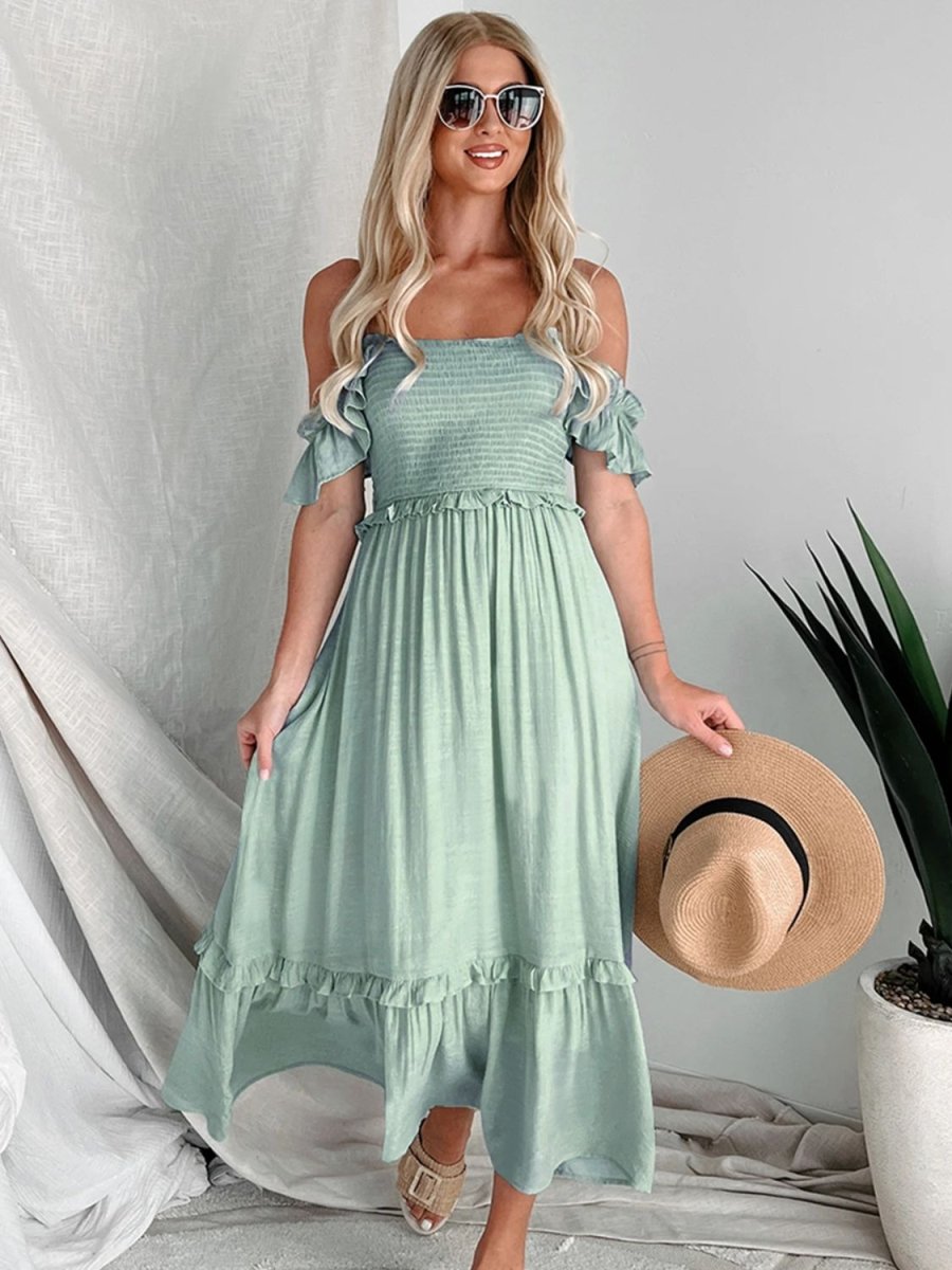 Elegant Green Maxi Dress for Stunning Summer Style #Firefly Lane Boutique1