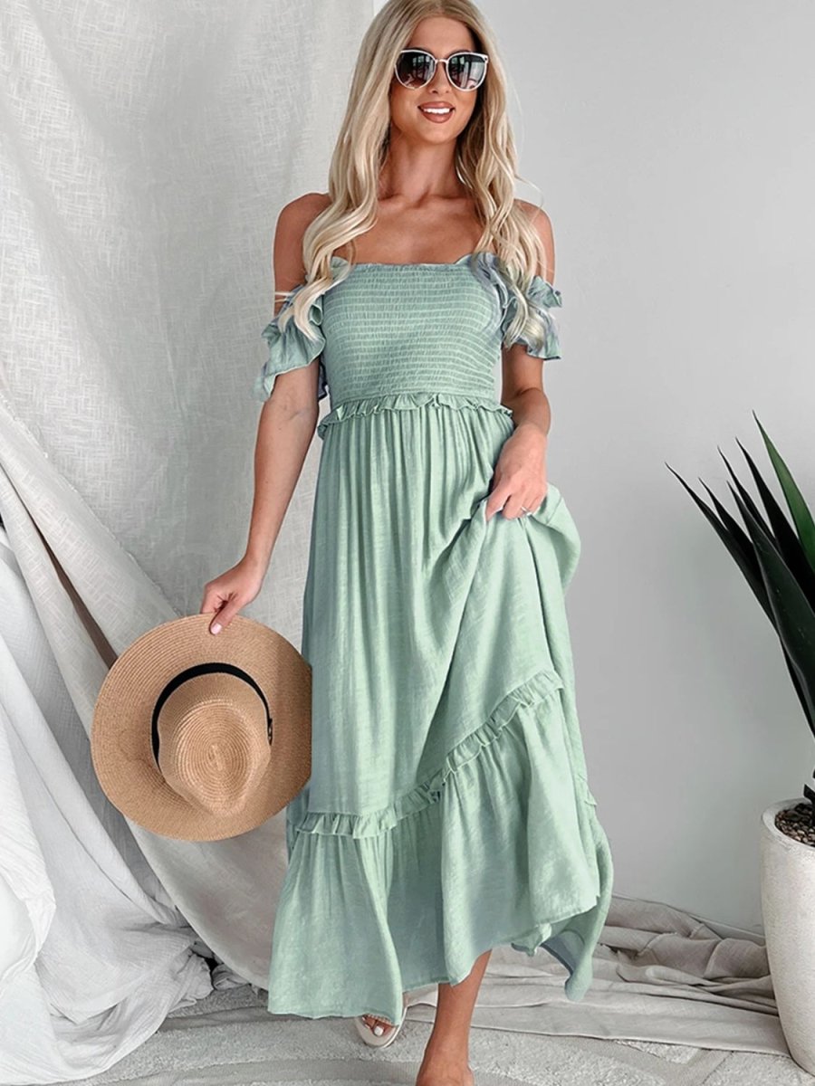 Elegant Green Maxi Dress for Stunning Summer Style #Firefly Lane Boutique1