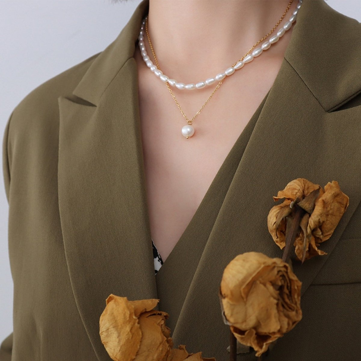Eternal Beauty Layered Gold Pearl Necklace #Firefly Lane Boutique1