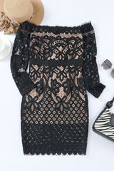 Eternal Night Off Shoulder Black Lace Dress #Firefly Lane Boutique1