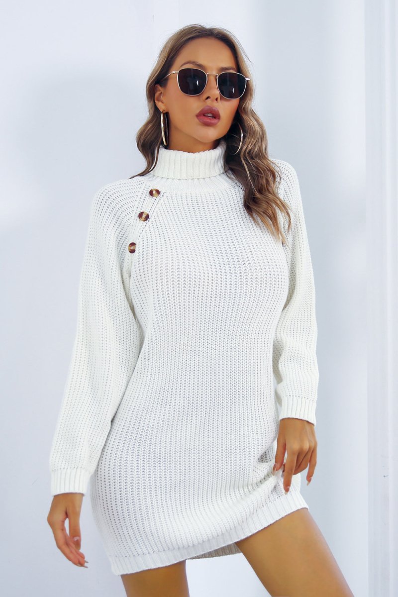 Frosty Bliss Mini Dress Turtleneck Sweater #Firefly Lane Boutique1