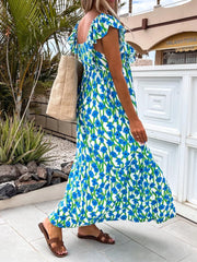 Garden Blossom Floral Print Maxi Dress #Firefly Lane Boutique1