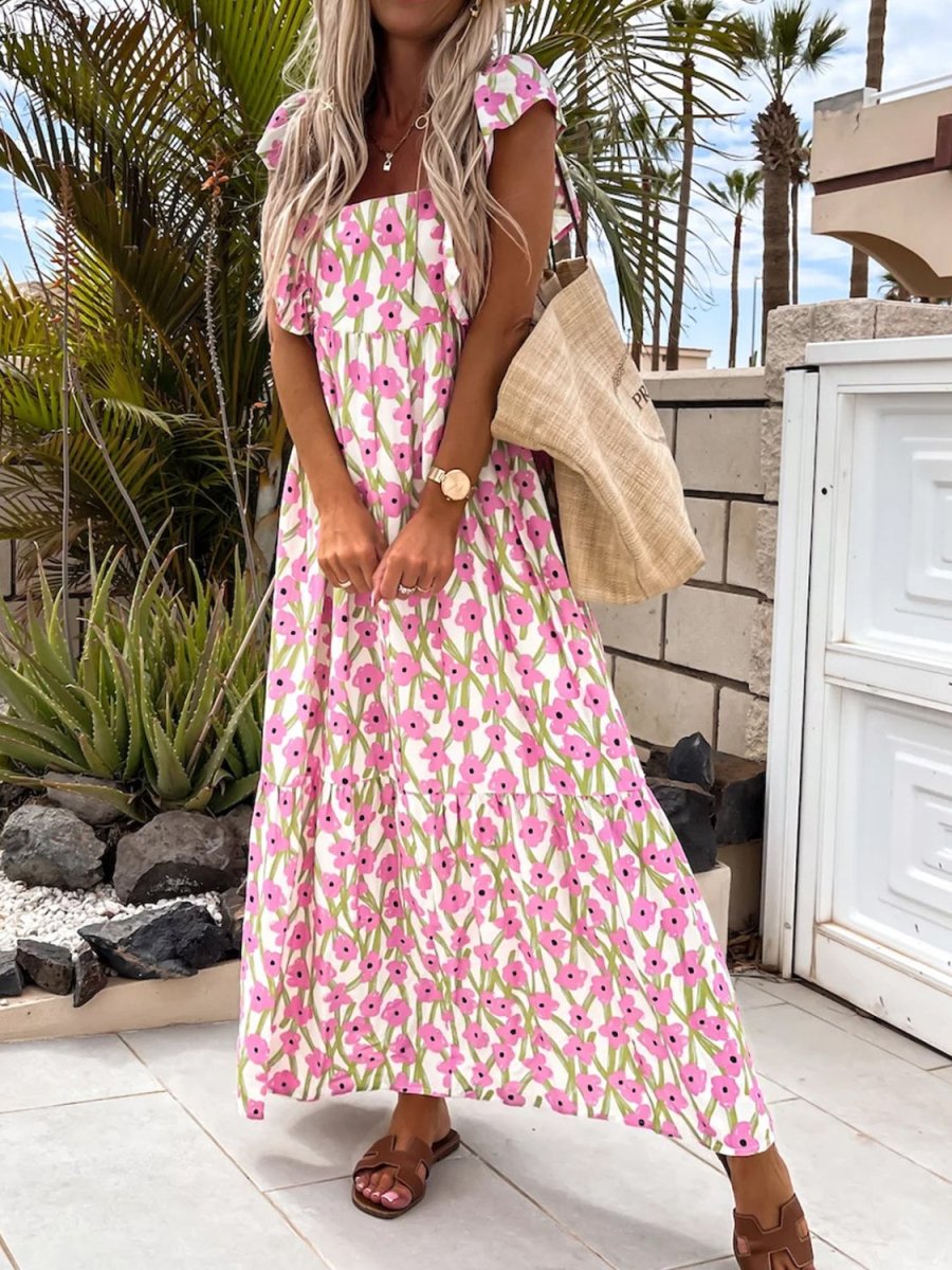 Garden Blossom Floral Print Maxi Dress #Firefly Lane Boutique1