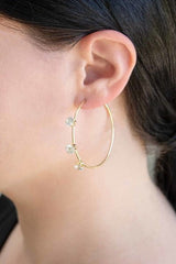 Glamorous Diamond Hoop Earrings: Sparkle with Every Turn #Firefly Lane Boutique1