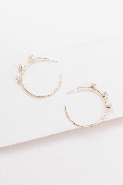 Glamorous Diamond Hoop Earrings: Sparkle with Every Turn #Firefly Lane Boutique1