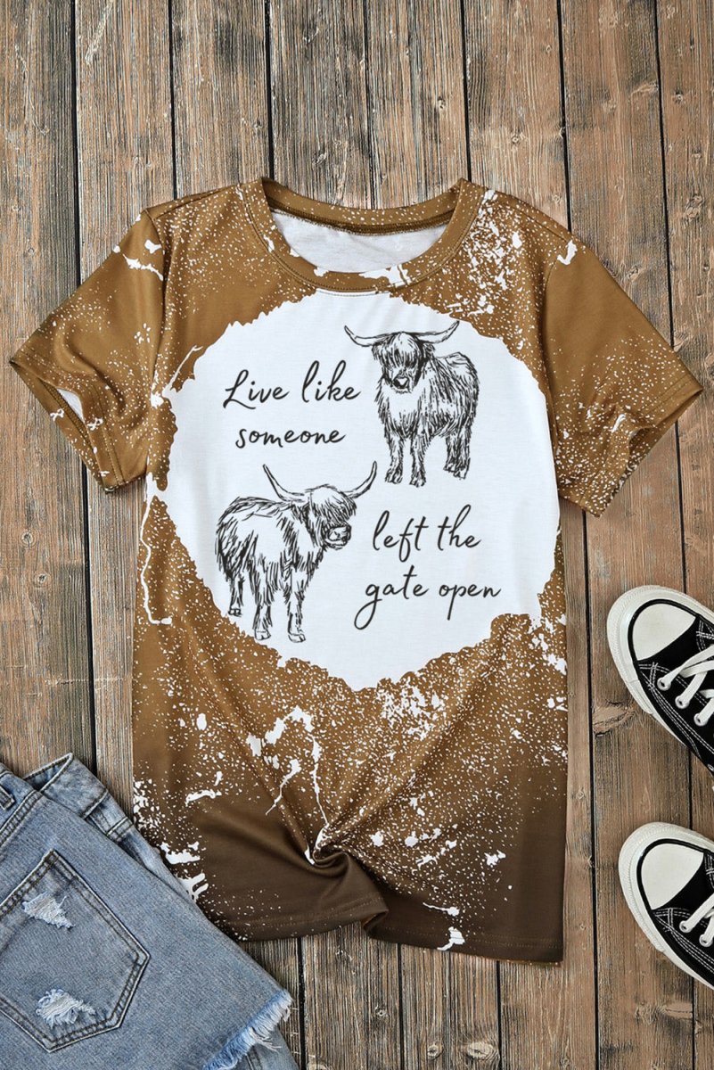 Graphic Bull T-Shirt with Short Sleeve #Firefly Lane Boutique1