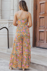 Groovy Vibes Bohemian Floral Print Jumpsuit #Firefly Lane Boutique1