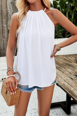 Halter Top Shirts with Ruched Detailing #Firefly Lane Boutique1