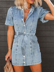 Harbor Lights Denim Mini Dress #Firefly Lane Boutique1