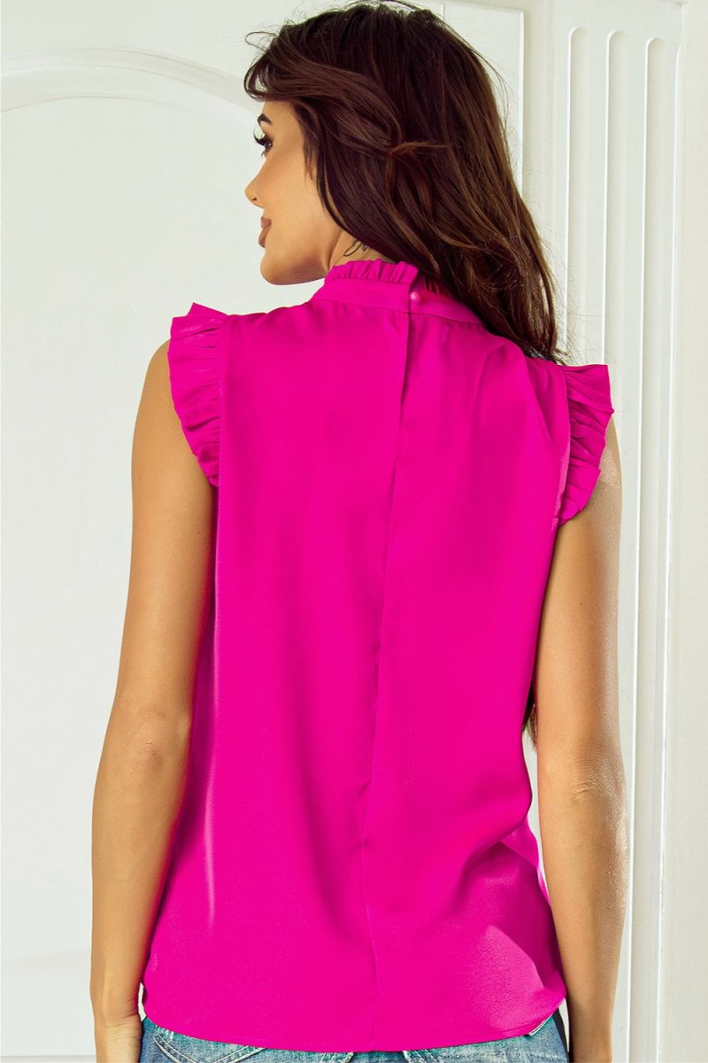 Hot Pink Blouse with Cap Sleeves #Firefly Lane Boutique1