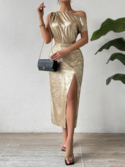 It’s a Celebration Midi Party Gold Dress #Firefly Lane Boutique1