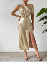 It’s a Celebration Midi Party Gold Dress #Firefly Lane Boutique1