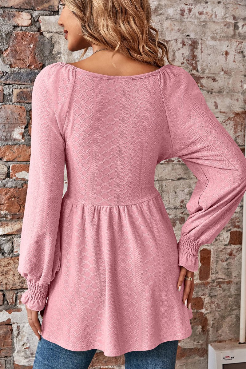 Love Spell Peplum Blouse Long Sleeve #Firefly Lane Boutique1