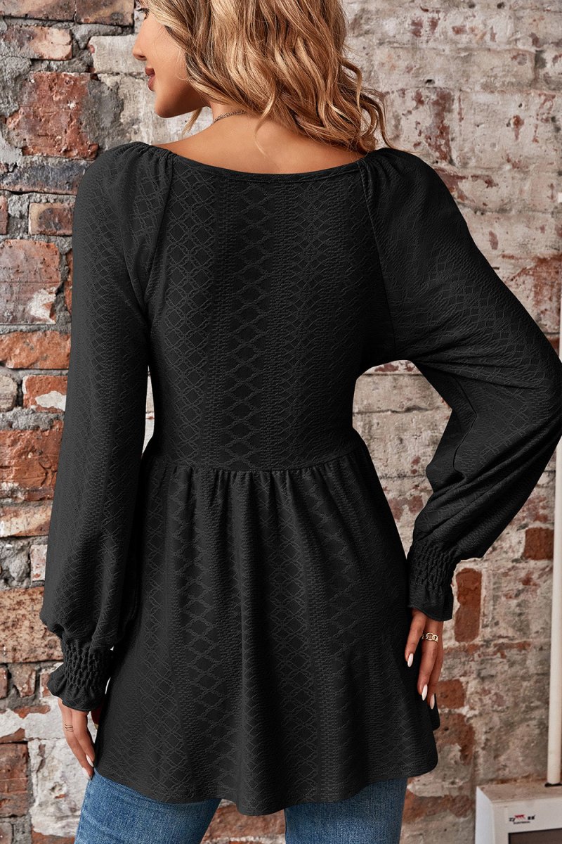 Love Spell Peplum Blouse Long Sleeve #Firefly Lane Boutique1