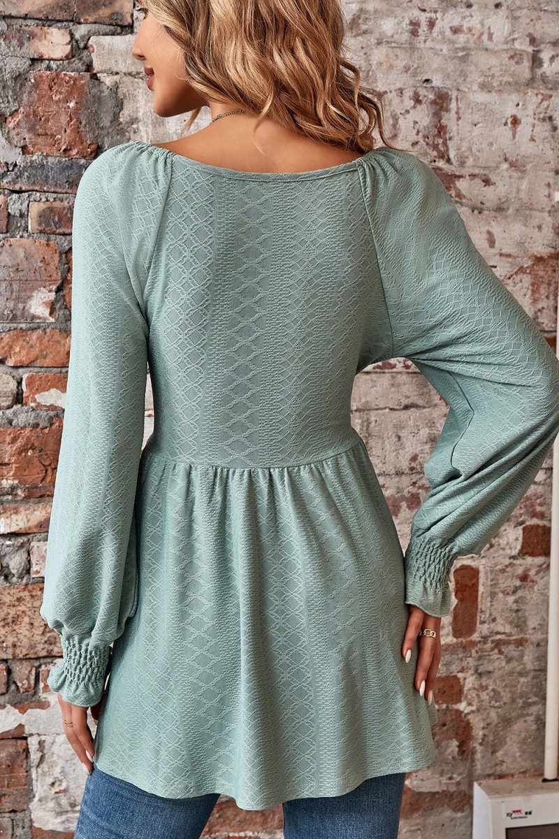 Love Spell Peplum Blouse Long Sleeve #Firefly Lane Boutique1