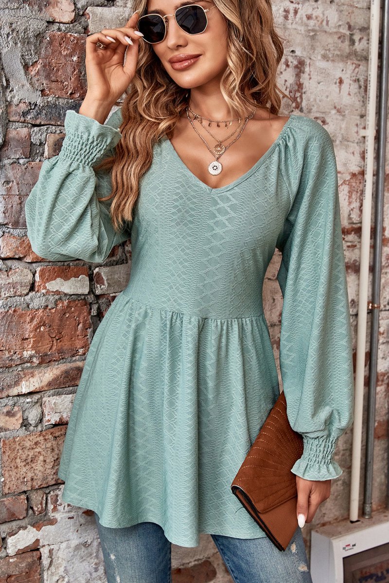 Love Spell Peplum Blouse Long Sleeve #Firefly Lane Boutique1